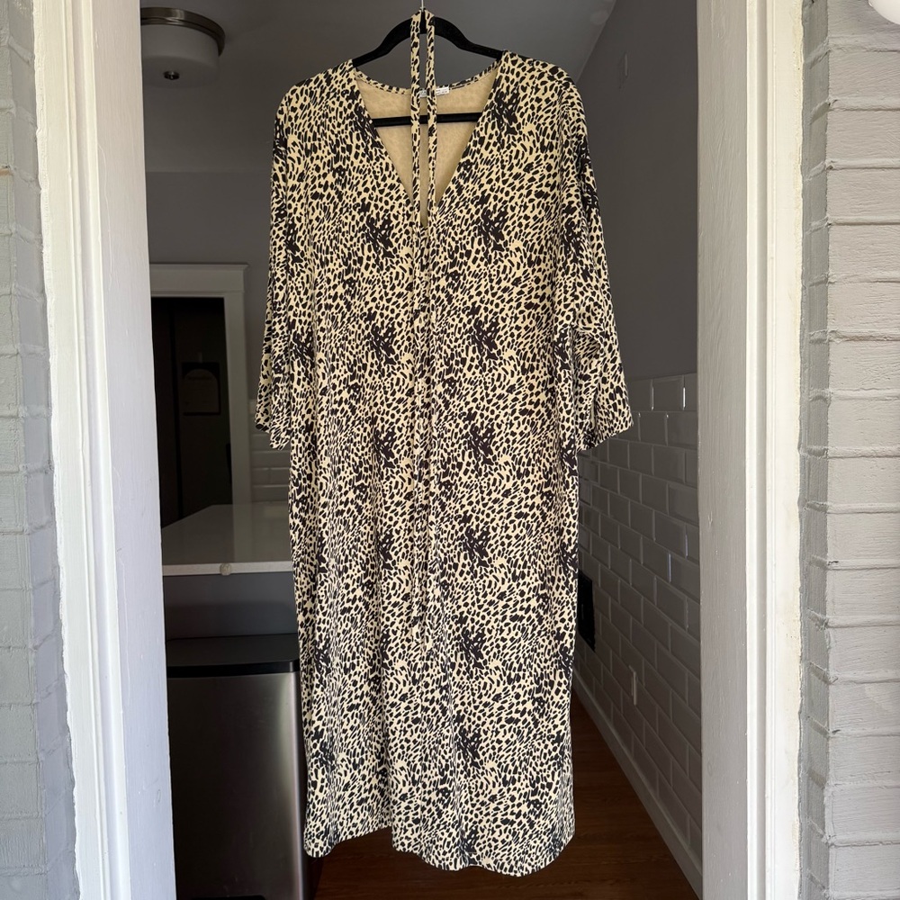 Zara Leopard Print Midi Dress